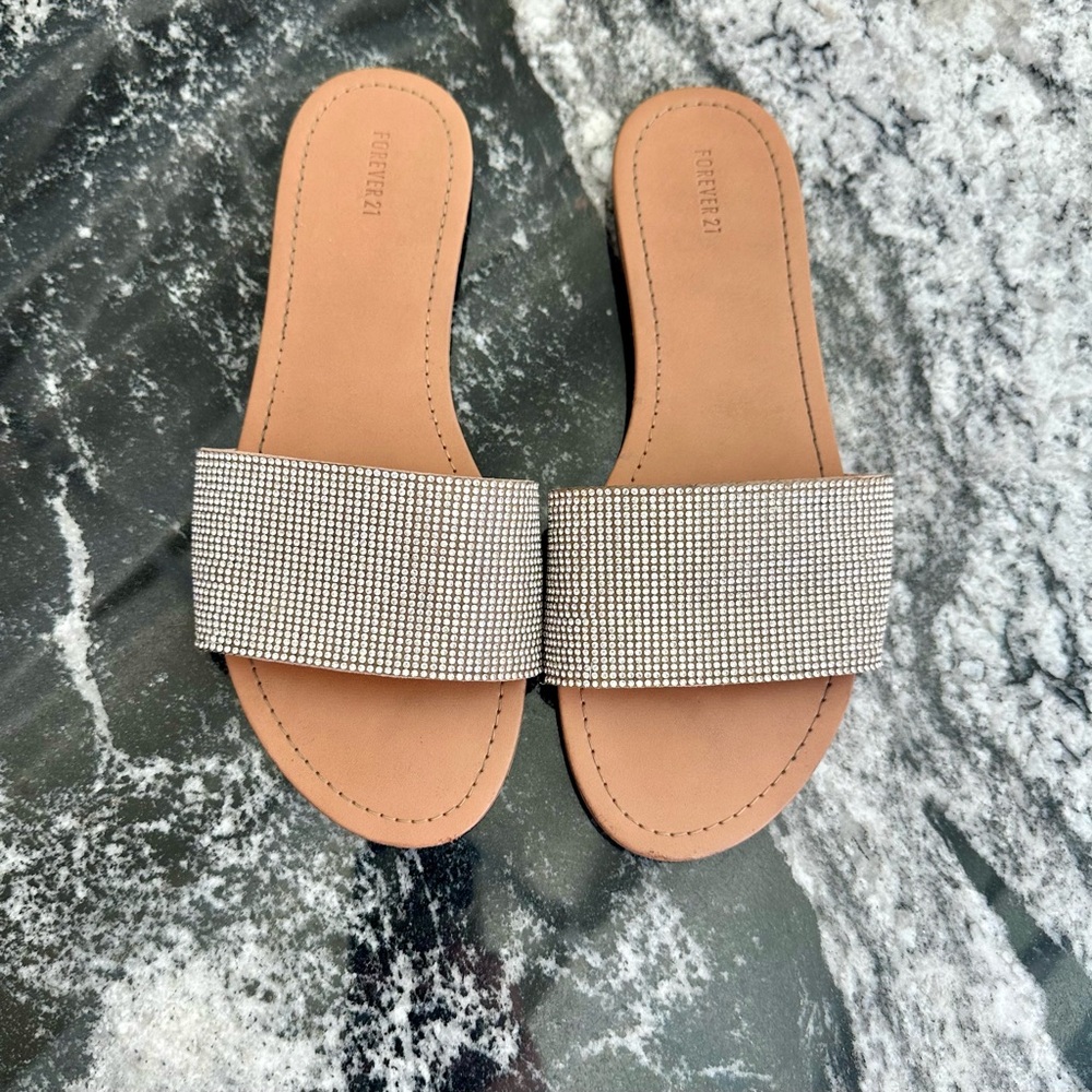 Forever 21 Rhinestone slides 9